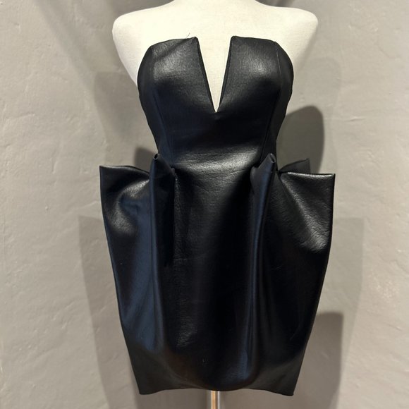 Asos Design Black Strapless Dress Size UK 10 / US 6 - Picture 1 of 3